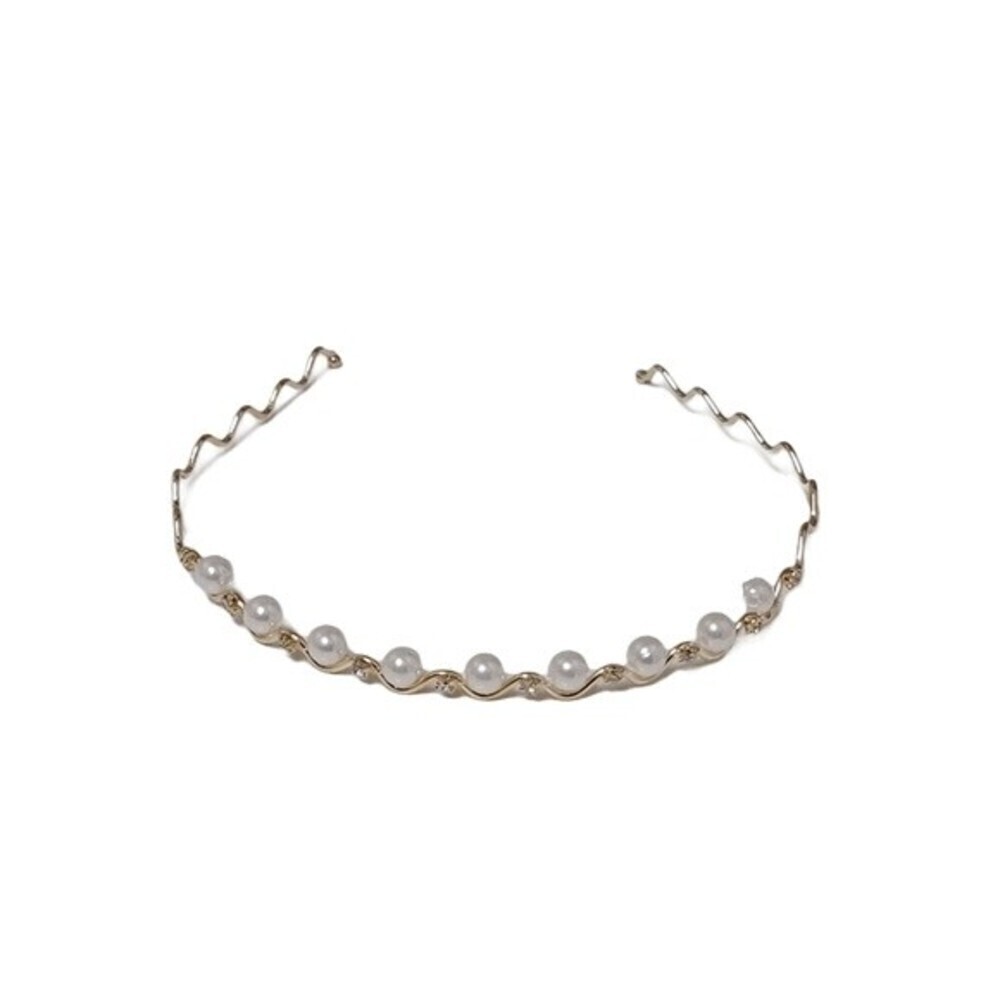 Faux Pearl Rhinestone Thin Headband NEW
